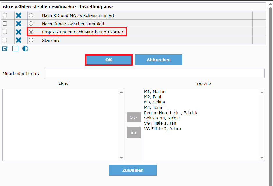 Gespeicherte Leistungsnachweise öffnen