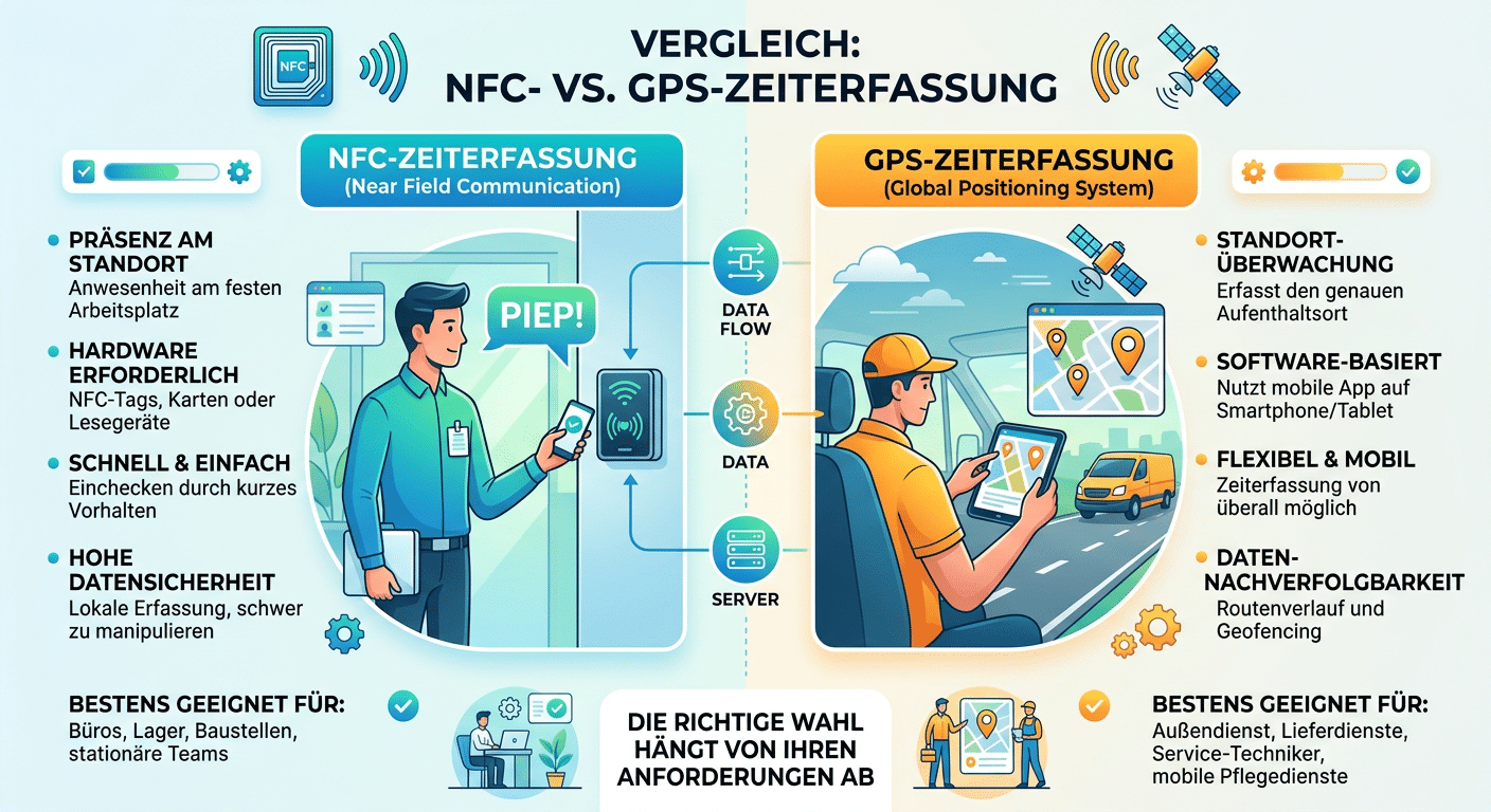 Unterschied NFC und GPS