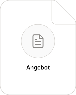 Dokumentkarte mit Icon und Beschriftung für ein Angebot.