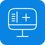Blaues Icon für das Erstellen eines neuen Objektes.