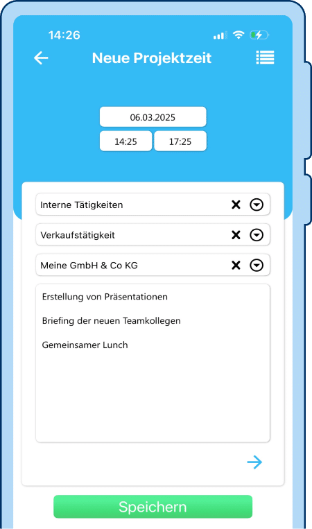 TimO® App zur mobilen Projektzeiterfassung